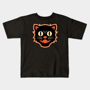 Vintage Black Cat Kids T-Shirt